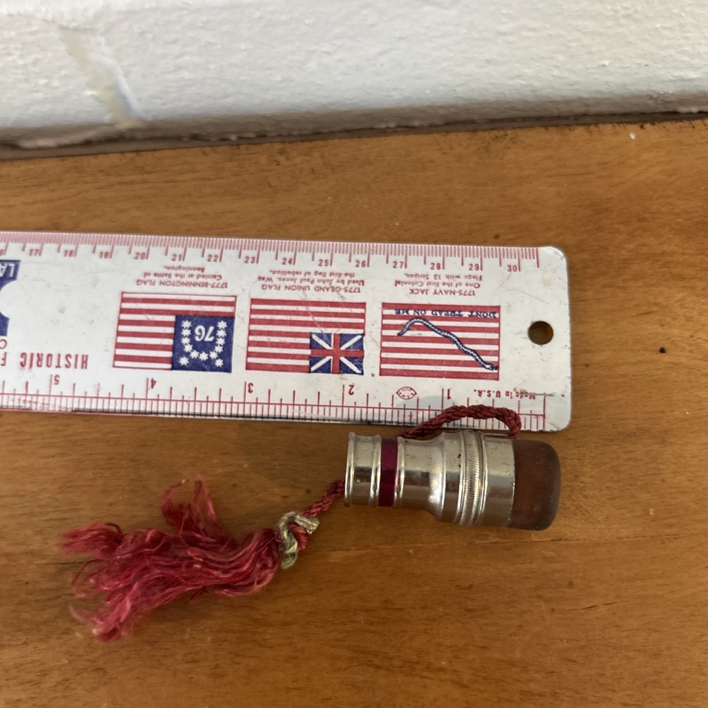 Vintage 1960s Jumbo Novelty Mechanical Pencil Topper Cap Red Tassel Large